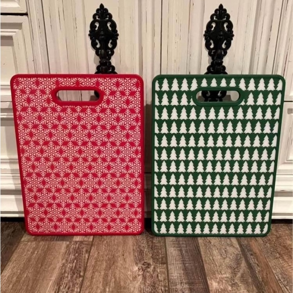 Holiday Cutting Board Set - Red and Green